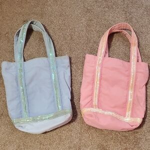 Blue And Pink Sequins Totes